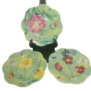 Set of 3 Spode Floral Haven Scalloped Smooth Edge Plate 5"1/4